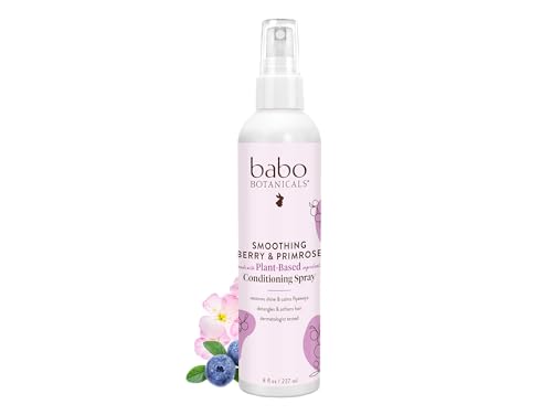 Babo Botanicals Conditioning Spray - Detangles, Nourishes, Hypoallergenic - Light Berry Scent