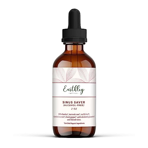 Earthley Wellness Sinus Saver - Natural Allergy Relief, Boosts Vitamin C, Organic Ingredients - 2 oz