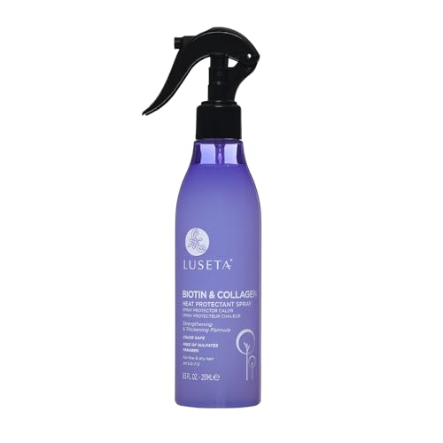Luseta Biotin & Collagen Heat Protectant Spray - Shields Hair from Heat Damage, 8.5oz