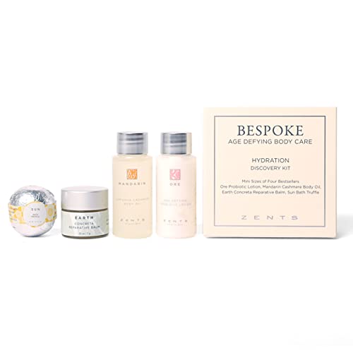 Zents Body Care Set - Hydrate & Soothe with Probiotic Lotion, Oils & Balm - 4-Pc Mini Kit