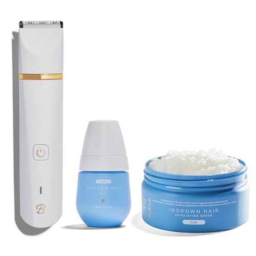 Bushbalm Francesca Trimmer Kit - Ingrown Hair & Razor Bumps Prevention, Vegan Formula - 236ml & 30ml