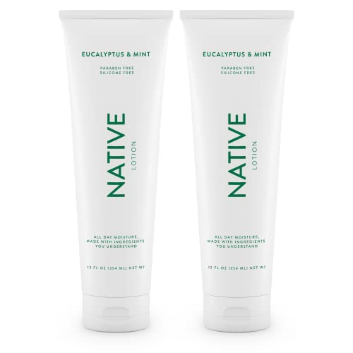 Native Body Lotion - Deeply Moisturizing Eucalyptus & Mint for All Skin Types - 12 fl oz, 2 Pack