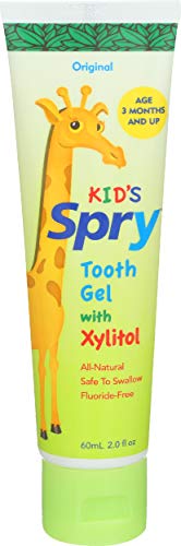 Spry Kids Tooth Gel - Fluoride-Free, Xylitol Sweetened, Safe for Ages 3 Months+, 2oz