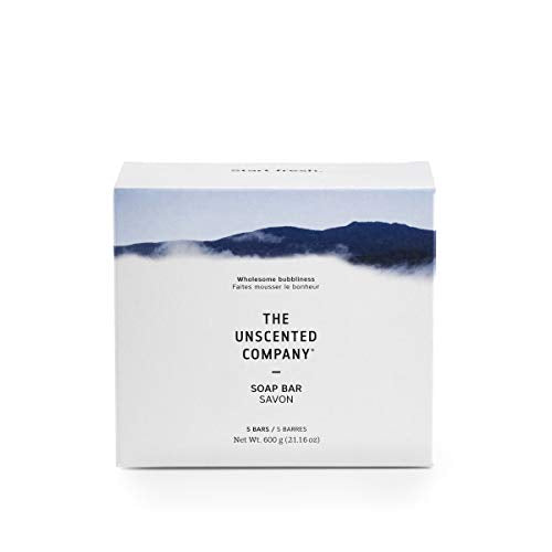 The Unscented Company Soap Set - No Animal Testing, Organic Certified - 5 Bars, 21.16 OZ