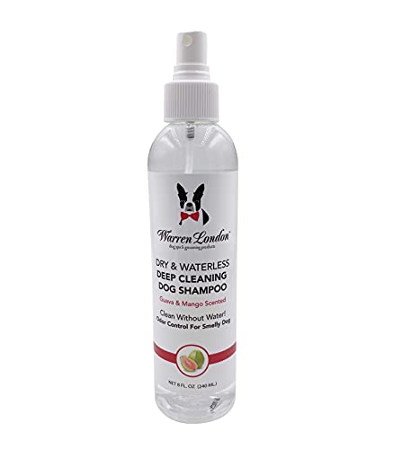 Warren London Dog Shampoo - Cleansing & Deodorizing Guava Mango Spray, No Rinse, 8oz