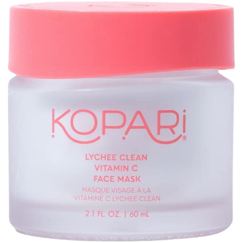Kopari Lychee Clean Face Mask - Brightening, Hydrating with Vitamin C & AHA - 2.1 fl oz