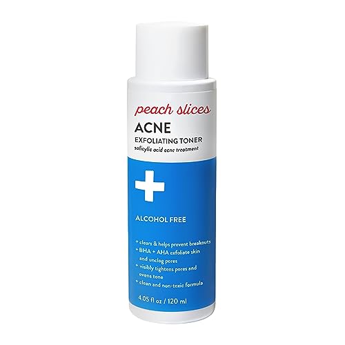 Peach Slices Face Toner - Exfoliates & Calms, 2% Salicylic Acid, Alcohol-Free - 4 Oz
