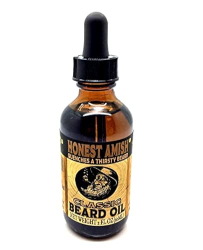 Honest Amish Beard Oil - Softens & Conditions with Organic Argan & Jojoba Oils - 2oz
