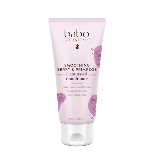 Babo Botanicals Smoothing Conditioner - Detangles & Softens, Vegan with Coconut Oil - 12oz