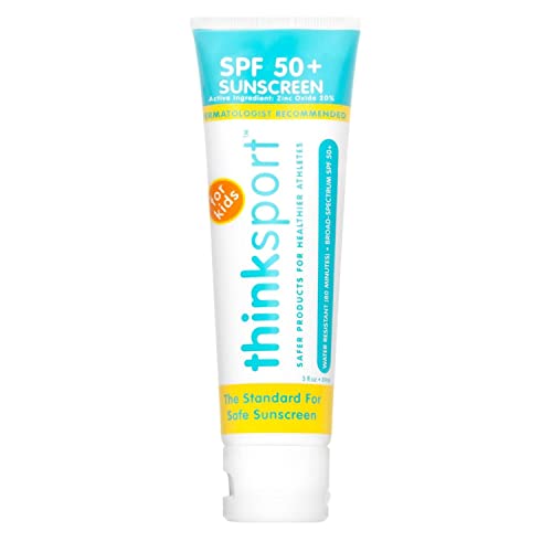 Thinksport Kids Sunscreen SPF 50+ - Natural Protection, Water Resistant, Non-Toxic - 3oz