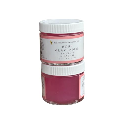 Bee-Youtiful Beauties Lavender & Rose Jelly Mask - Hydrating, Brightening Skin Treatment - 1oz