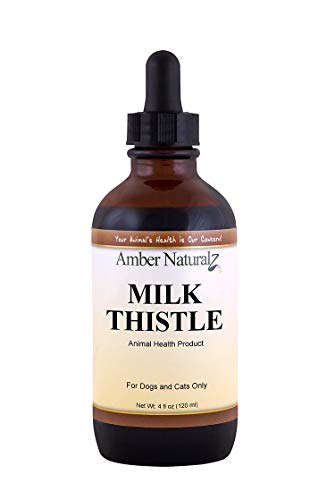 Amber NaturalZ Pet Supplement - Supports Liver Health with Organic Milk Thistle - 4oz Glass Bottle
