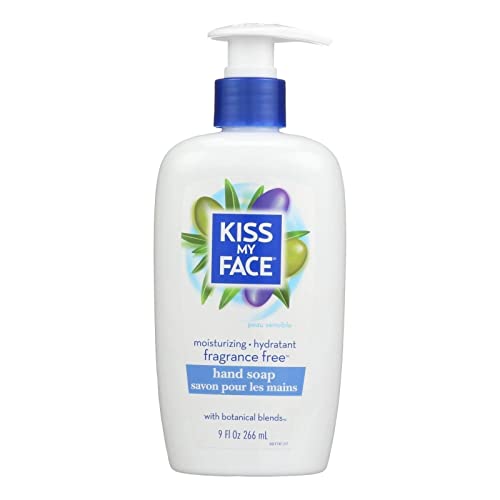 Kiss My Face Hand Soap - Moisturizing with Olive Oil & Aloe, Fragrance Free - 9 fl oz