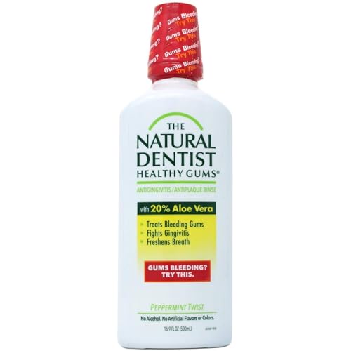 The Natural Dentist Mouthwash - Moisturizes Gums, Peppermint Freshness - 16.90 oz, Pack of 12
