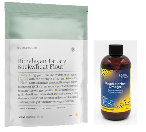 Himalayan Tartary Buckwheat Flour & Omega Oil Bundle - Gluten-Free, Organic, Non-GMO - 16oz