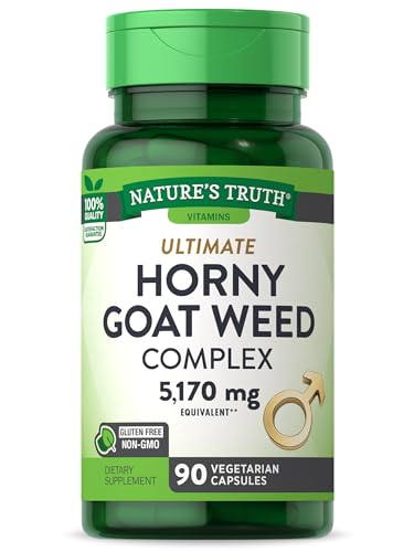 Nature's Truth Horny Goat Weed Supplement - Supports Vitality, Non-GMO, Gluten Free - 90 Capsules