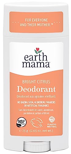 Earth Mama Deodorant - Safe for Sensitive Skin, Organic Grapefruit & Calendula - 2.65oz
