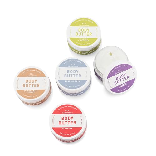 Old Whaling Co Body Butter Set - Nourishing Cream with Shea, Aloe, & Sunflower Oil - 8oz Jars