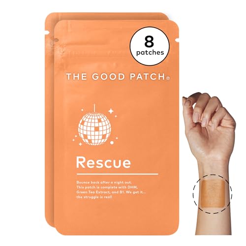 The Good Patch Rescue After Party Patch - Plant-Powered Recovery, DHM & Vitamin B1 - 8 Patches
