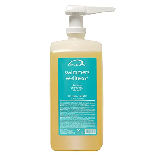 Malibu C Swimmers Wellness Shampoo - Protects Against Chlorine, Vegan Formula - 64oz