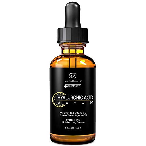 Radha Beauty Face Serum - Hydrating Anti-Aging with Vitamin C & Jojoba Oil - 2 fl. oz
