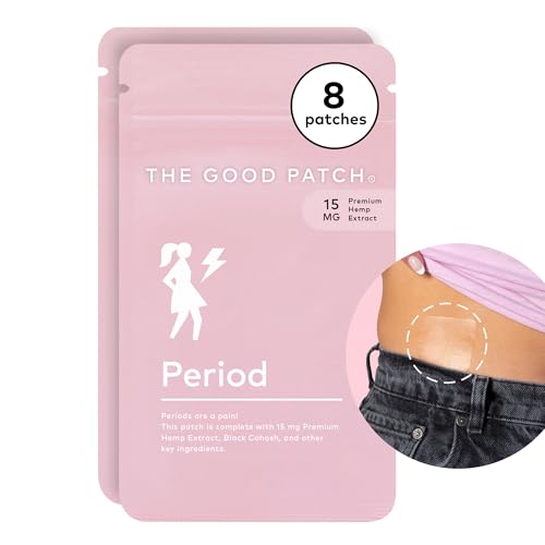 The Good Patch Feminine Care Set - Hemp Infused for Cramps Relief, Natural Ingredients - 8 Patches