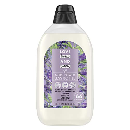 Love Home and Planet Ultra Concentrated Laundry Detergent - Lavender & Argan Oil, 66 Loads, 23 oz