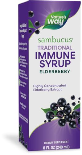 Nature’s Way Sambucus Elderberry Syrup - Immune Support, Antioxidant-Rich, Berry Flavor - 8 Fl Oz