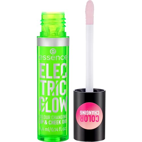 essence Lip & Cheek Stain - pH Reacting Color, Nourishing Peach Oil, Vegan - 0.27oz