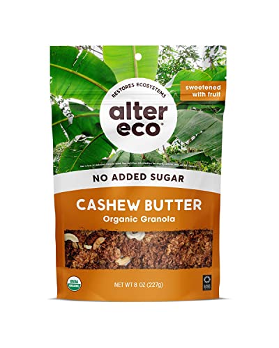 Alter Eco Cashew Butter Granola - Naturally Sweetened, Organic, Vegan - 3 Pack