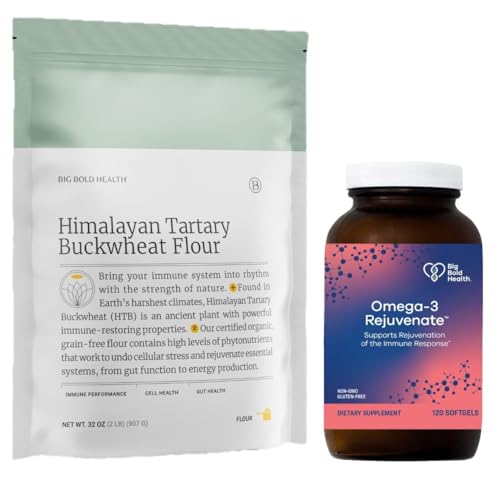 Himalayan Tartary Buckwheat Flour & Omega-3 Bundle - Gluten-Free, Organic, Nutrient-Rich, 16oz