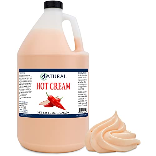 Organic Hot Cream Muscle Rub - Relieves Soreness, 87% Organic, Doctor Formulated - 128oz