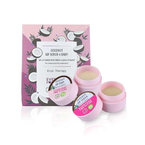 Everyday For Future Coconut Lip Care Kit - Nourishing, Vegan, 98% Recycled Packaging - 2 Pieces
