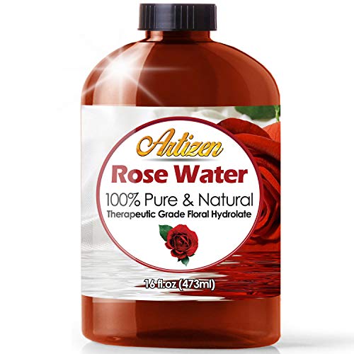 Artizen Pure Rosewater Essential Oil - Moisturizes Skin, Floral Fragrance - 16oz Bulk