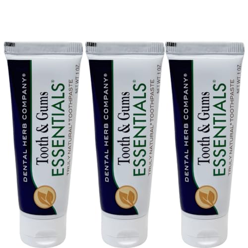 Dental Herb Company Travel Toothpaste - Natural Fluoride-Free, Gum Health Support - 1oz, 3 Pack