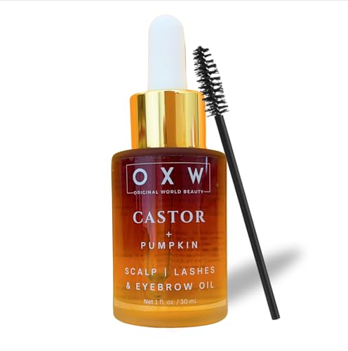 OXW Beauty Hair Oil - Nourishing Scalp & Hair Growth Blend, Organic Pumpkin & Castor Oils - 4oz