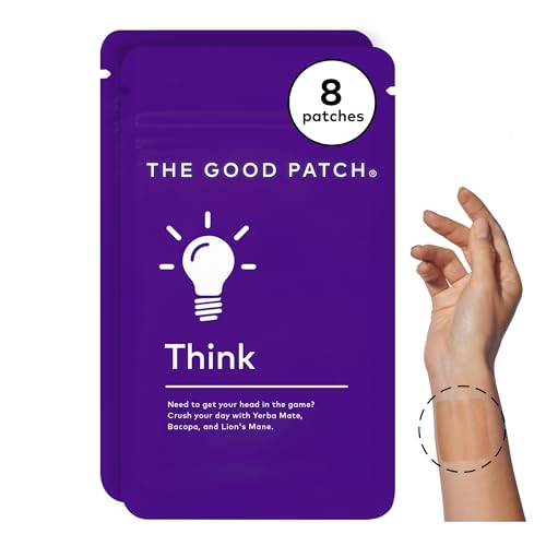 The Good Patch Think Wellness Patch - Focus Support with Caffeine & Plant Extracts - 8 Patches