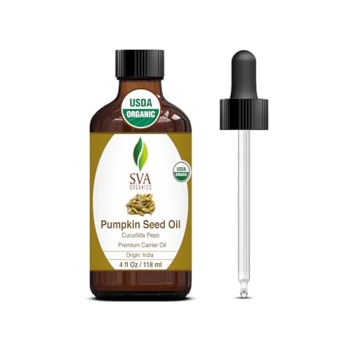 SVA Pumpkin Seed Oil - Nourishing for Hair & Skin, 100% Natural Cold Pressed - 4 Fl Oz