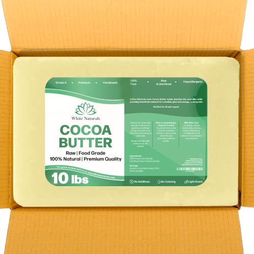 White Naturals Organic Body Butter - Deeply Hydrates, Soothes Skin, Improves Elasticity - 10 lb
