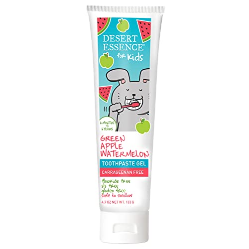 Desert Essence Kids Toothpaste - Great Tasting, Fluoride-Free, Vegan Formula - 4.7 oz