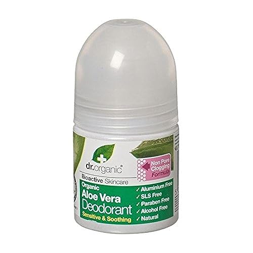 Dr Organic Aloe Vera Deodorant - Gentle, Long-Lasting Protection, Vegan & BPA-Free - 3.38oz