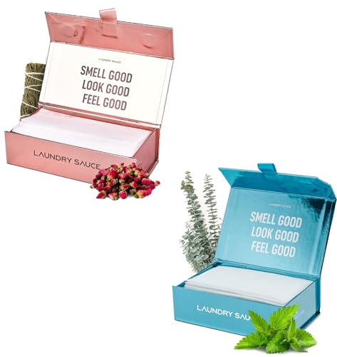 Laundry Sauce Luxury Dryer Sheets - Softens Fabrics, Reduces Static, Recycled Packaging - 2 Pack