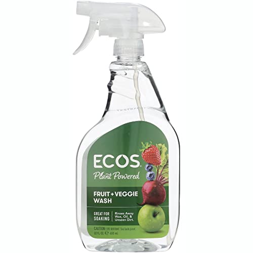 Earth Friendly Products Food Wash & Wipe - Removes Dirt & Wax, Chlorine Free - 22 fl oz