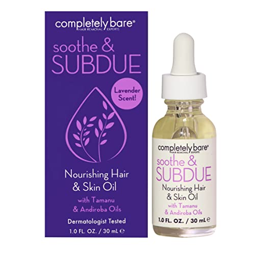 completely bare Hair Oil - Calms Ingrown Hairs, Heals Irritated Skin - 4 Oils Blend, 2oz