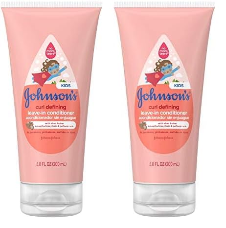Johnson's Kids Hair Care Set - Defines Curls, Gentle & Hypoallergenic - 6.8 fl. oz (Pack of 2)