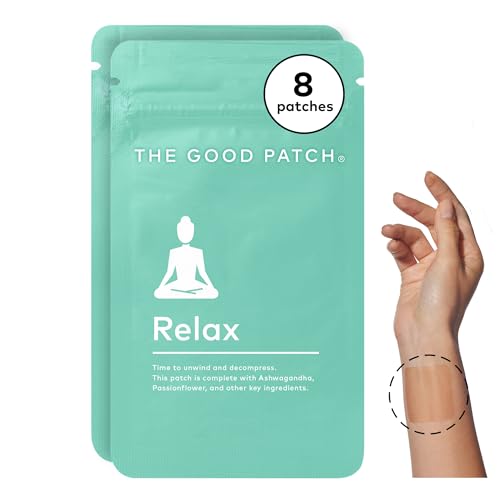 The Good Patch Relax Patches - Unwind with Ashwagandha & Ginger, Natural Wellness - 8 Patches
