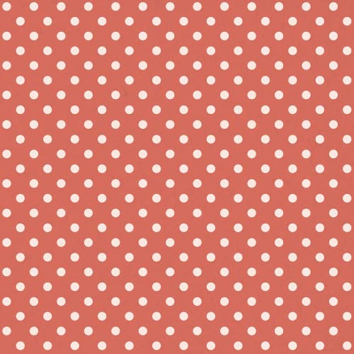 Waterleaf Paper Co. Dissolvable Gift Wrap - 100% Compostable, Red White Polka Dots - 18" x 47"