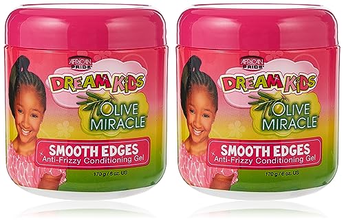 African Pride Hair Gel - Strengthens Hair, Reduces Breakage, Lightweight Formula - 6oz (2 Pack)