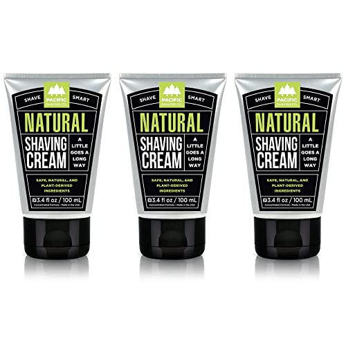 Pacific Shaving Company Shaving Cream - Smooth Shave, Natural Ingredients, Cruelty-Free - 3.4oz