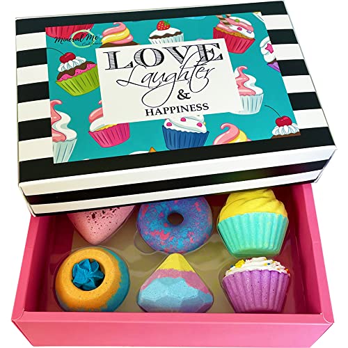 Aromatherapy Bath Bomb Gift Set - Moisturizing Organic Fizzies for Relaxation - 6 Pack